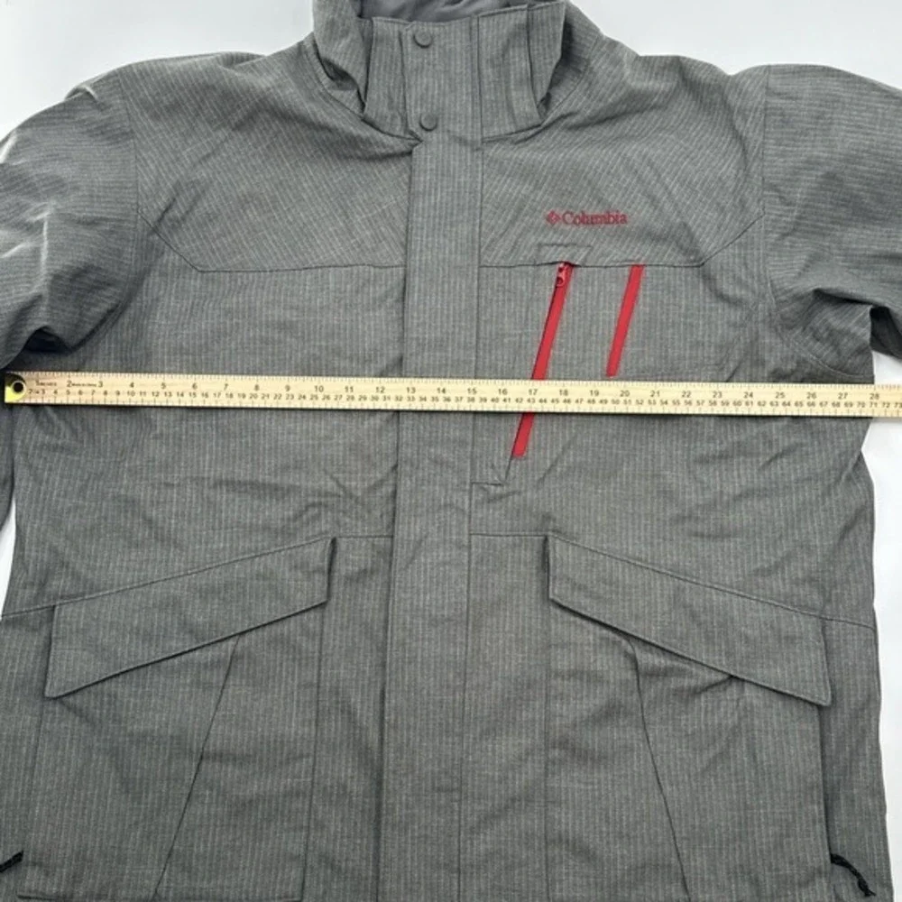 Columbia Jacket Men's XL Gray Ski Omni Shield Waterproof Breathable Ins. Shell